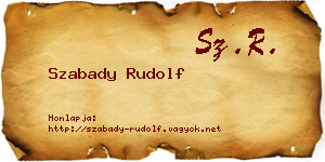 Szabady Rudolf névjegykártya