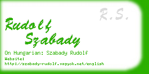 rudolf szabady business card
